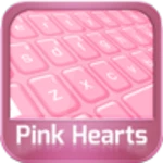 keyboard pink hearts android application logo